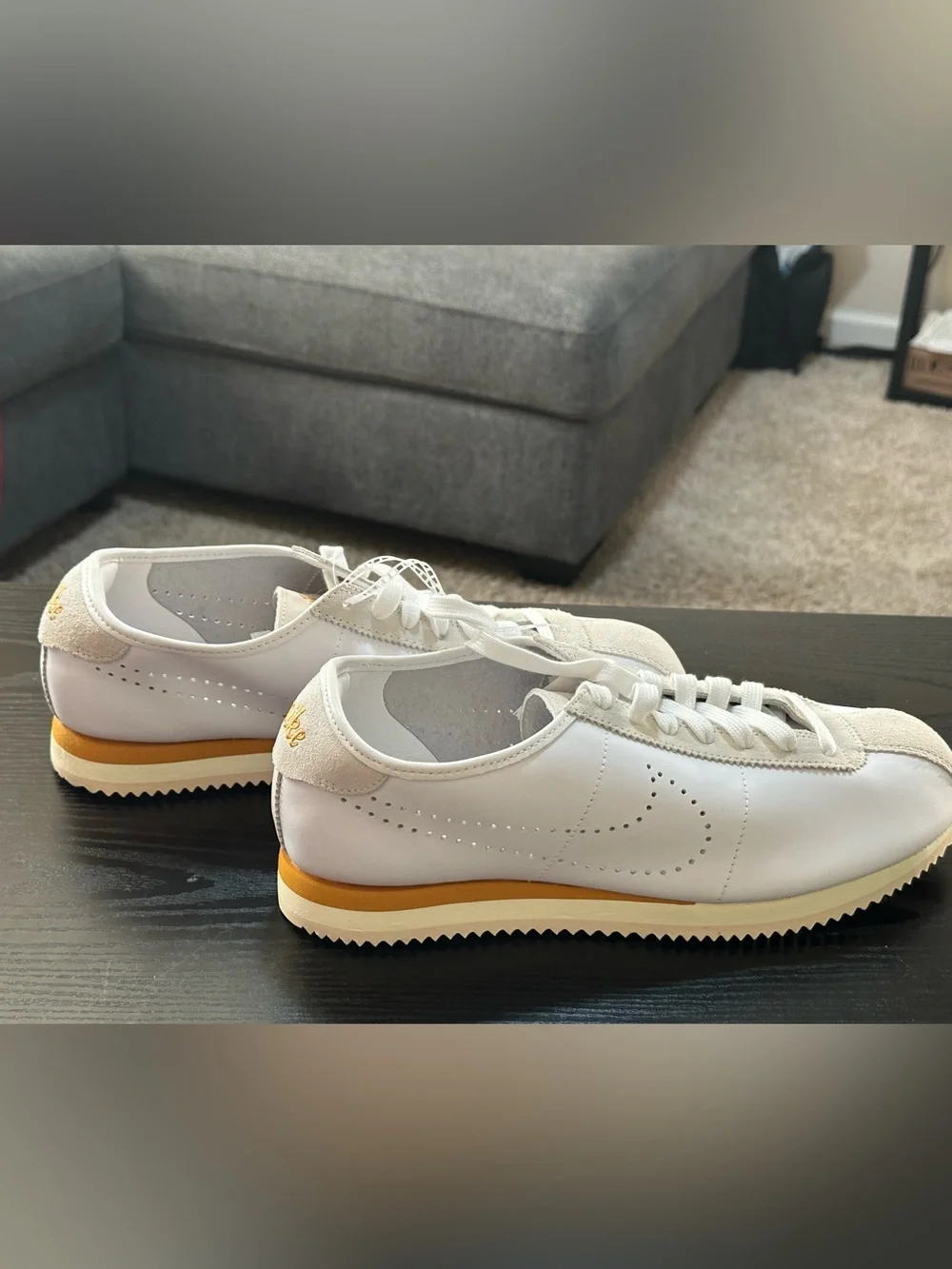 Nike WMNS Cortez Leather White Bronze Perforated Swoosh NWOB Sz 11.5